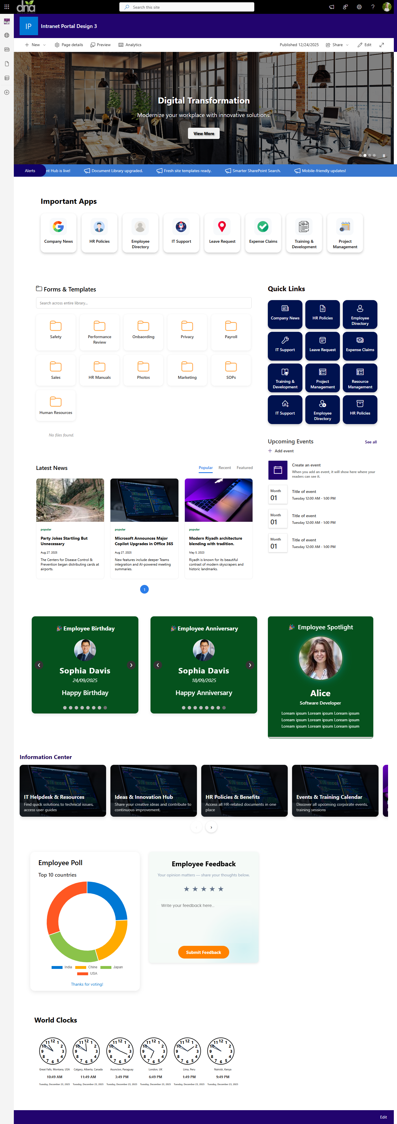 Intranet Portal Preview